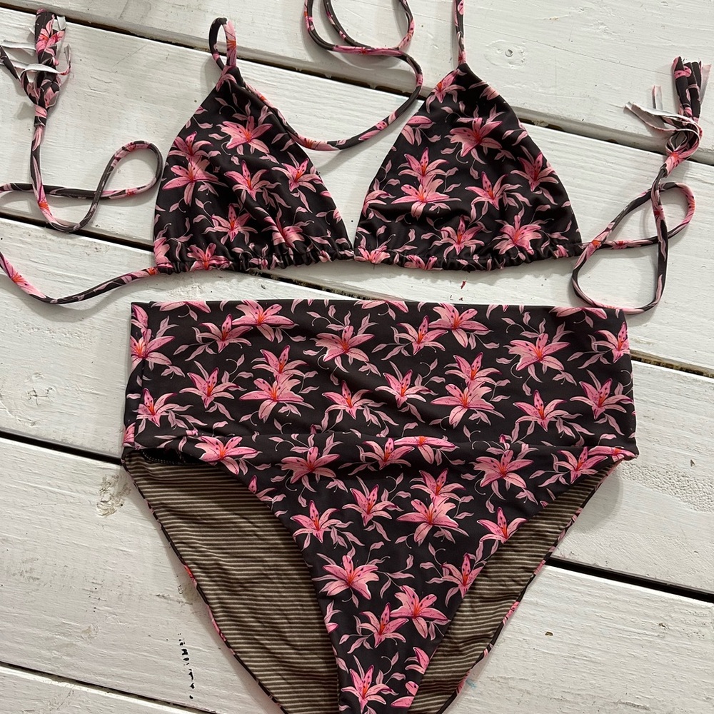 Acacia Swimwear Pink Floral Bikini